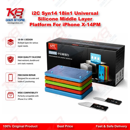 i2C Syn14 18in1 Universal Silicone Middle Layer Platform For iPhone X-14PM