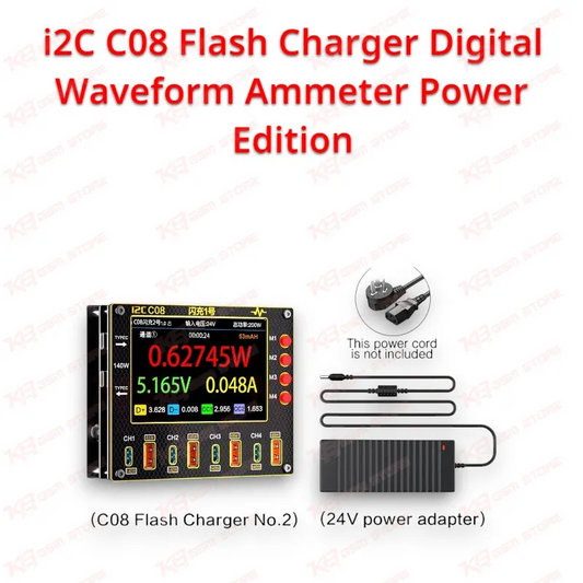 i2C C08 Flash Charger Digital Waveform Ammeter Power Edition