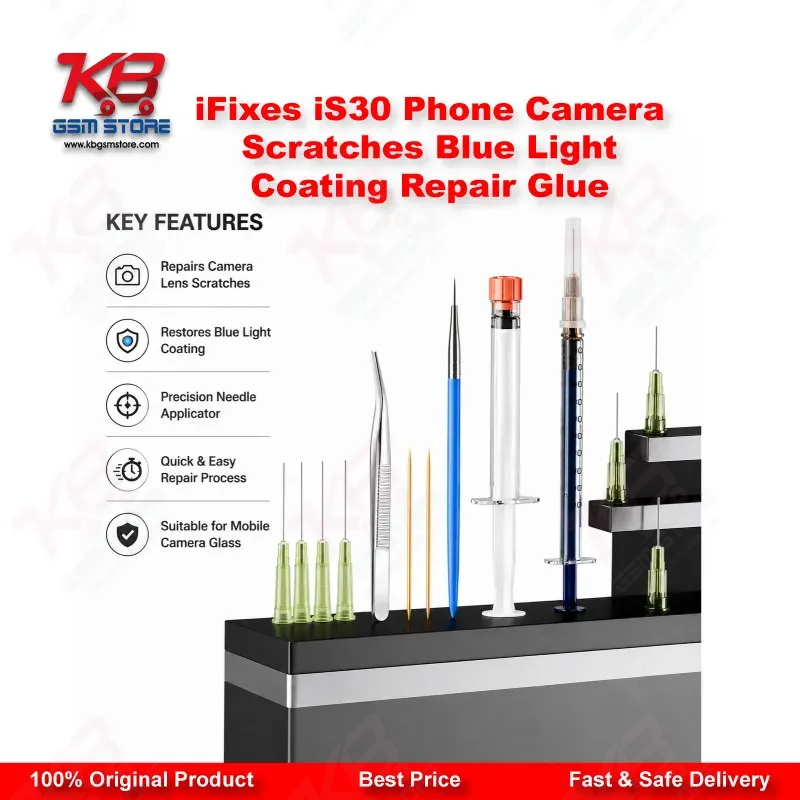 iFixes iS30 Camera Lens Scratch & Blue Light Coating Repair Glue for iPhone Android iPad