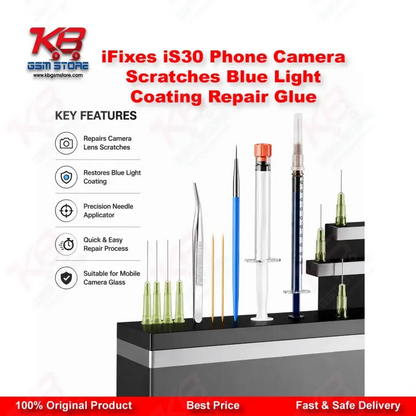 iFixes iS30 Camera Lens Scratch & Blue Light Coating Repair Glue for iPhone Android iPad