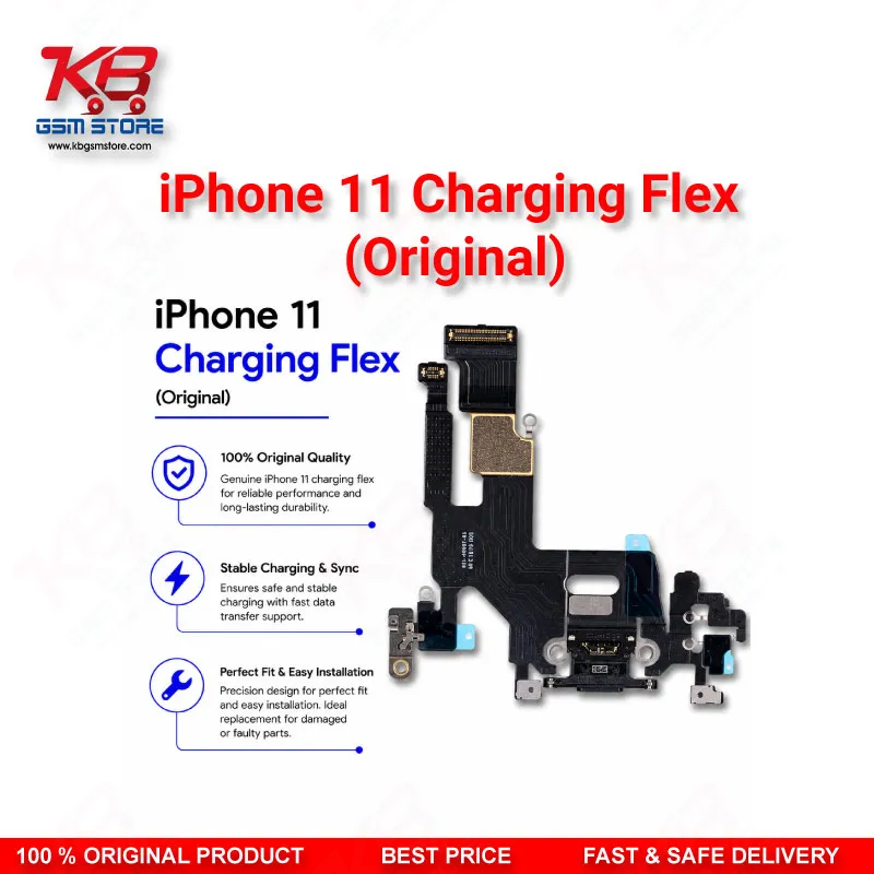 iPhone 11 Charging Flex Cable Original – Lightning Dock Connector Assembly with Mic & Antenna