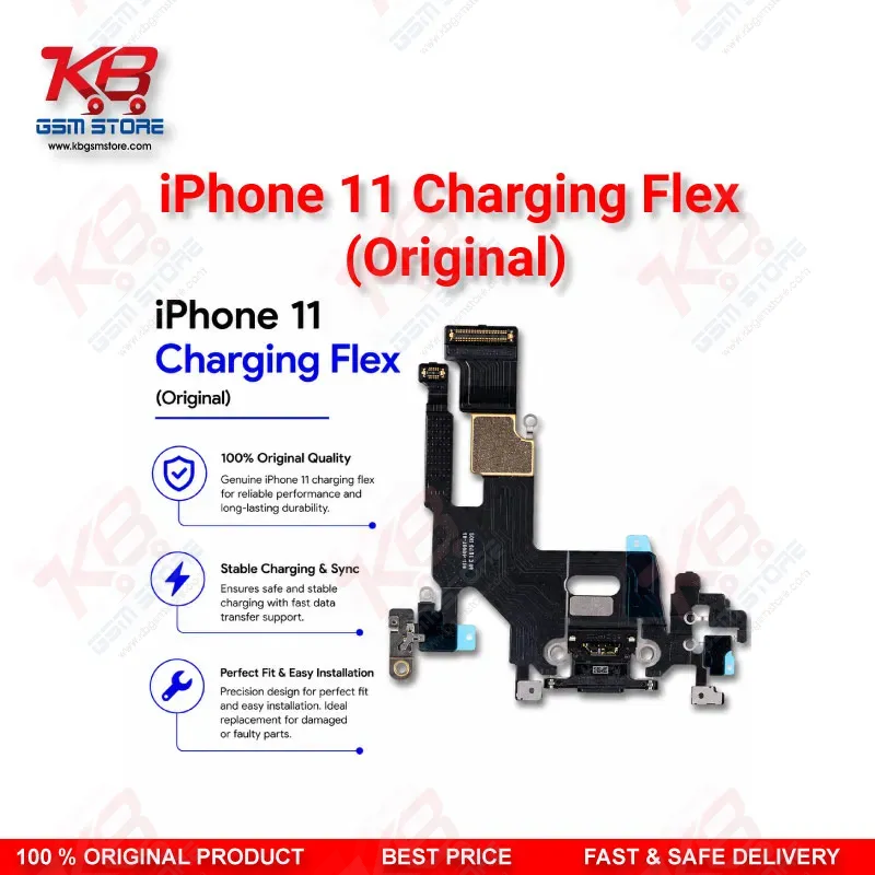 iPhone 11 Charging Flex Cable Original – Lightning Dock Connector Assembly with Mic & Antenna