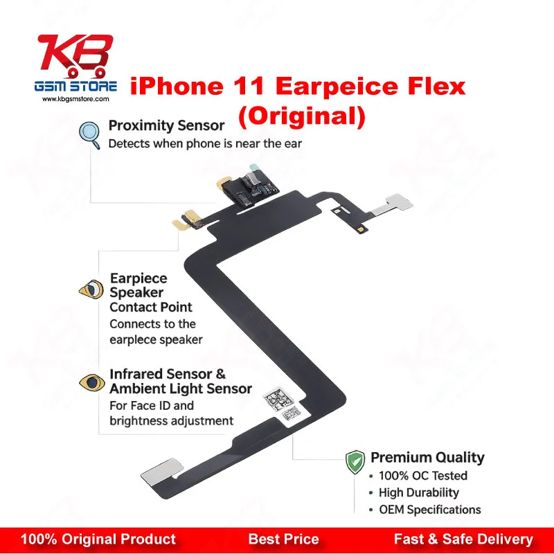 iPhone 11 Earpiece Flex Cable (Original) – Ear Speaker + Proximity Sensor