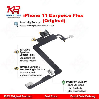 iPhone 11 Earpiece Flex Cable (Original) – Ear Speaker + Proximity Sensor
