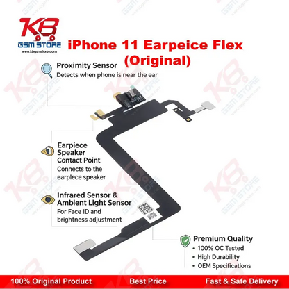 iPhone 11 Earpiece Flex Cable (Original) – Ear Speaker + Proximity Sensor