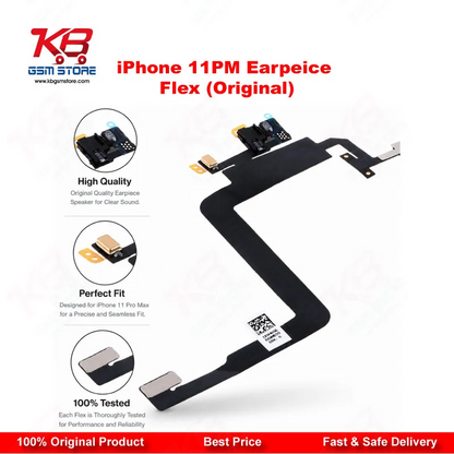 iPhone 11 Pro Max Earpiece Flex Cable (Original) – Ear Speaker with Proximity & Light Sensor