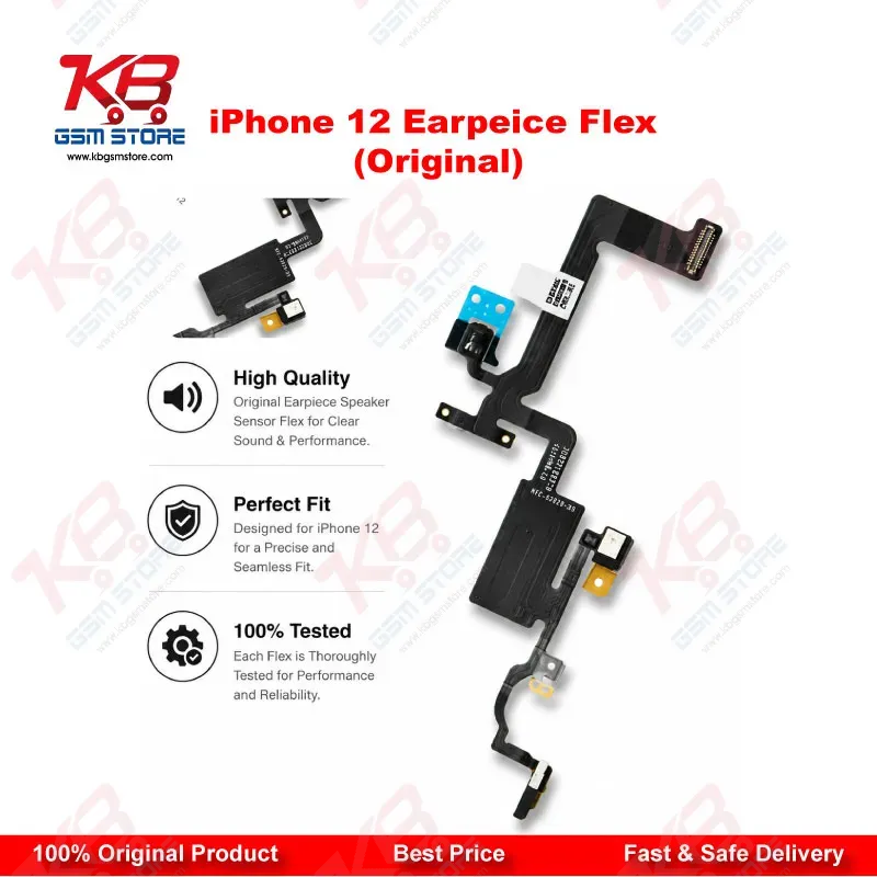 iPhone 12 Earpiece Flex Cable (Original) – Proximity Sensor & Speaker Connector