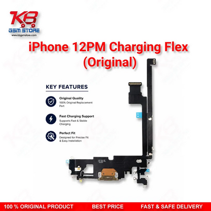 iPhone 12 Pro Max Original Charging Port Flex Cable (Dock Connector + Mic)