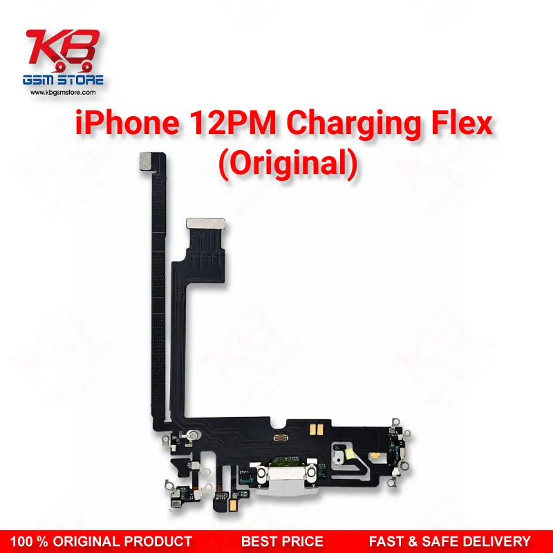 iPhone 12 Pro Max Original Charging Port Flex Cable (Dock Connector + Mic)