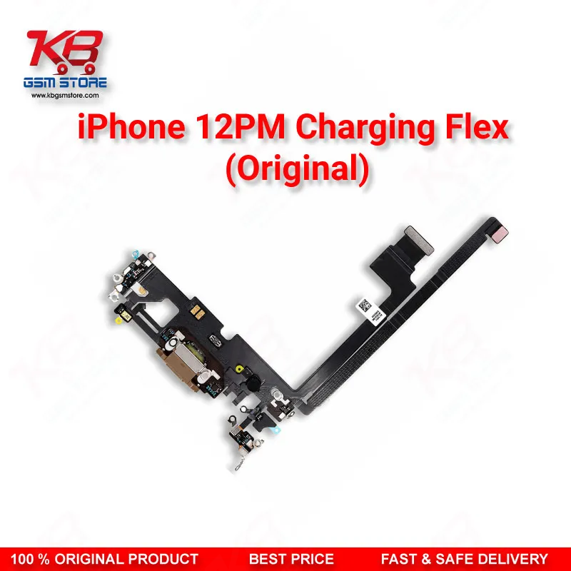iPhone 12 Pro Max Original Charging Port Flex Cable (Dock Connector + Mic)
