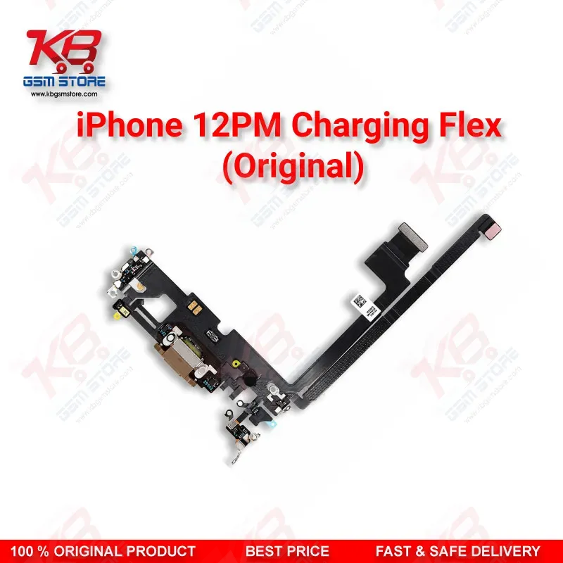 iPhone 12 Pro Max Original Charging Port Flex Cable (Dock Connector + Mic)