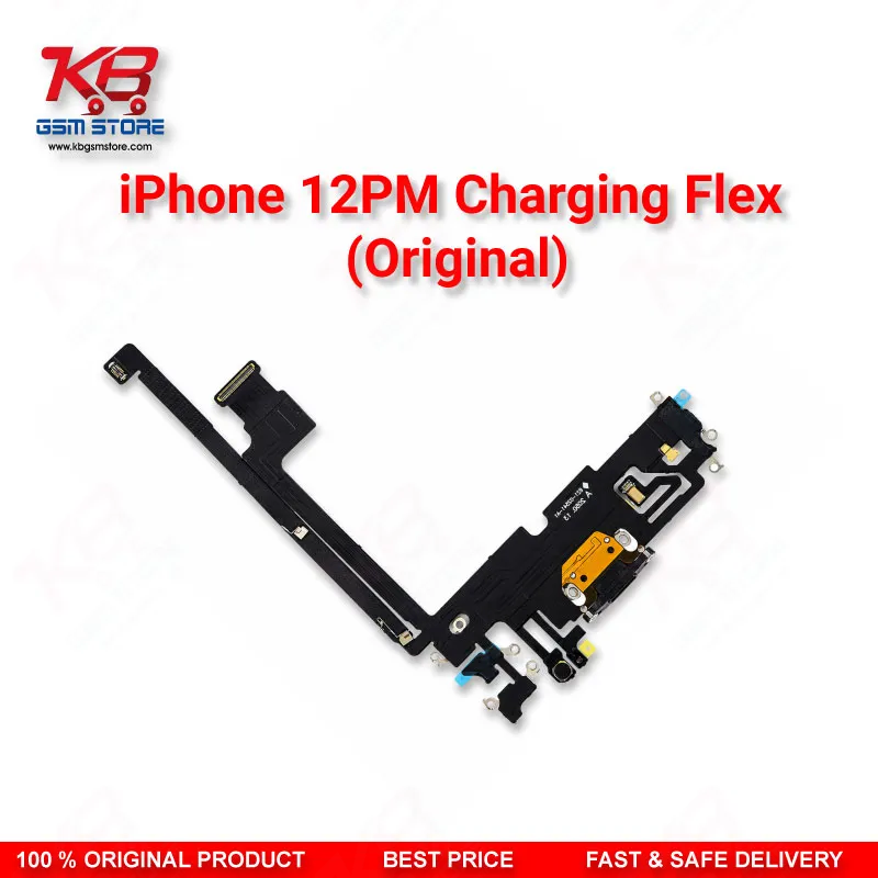 iPhone 12 Pro Max Original Charging Port Flex Cable (Dock Connector + Mic)