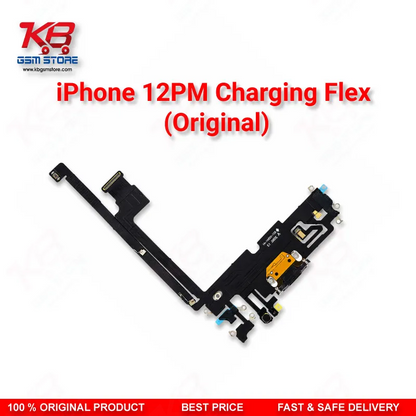iPhone 12 Pro Max Original Charging Port Flex Cable (Dock Connector + Mic)