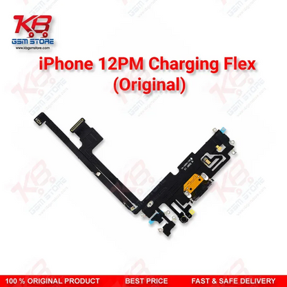 iPhone 12 Pro Max Original Charging Port Flex Cable (Dock Connector + Mic)