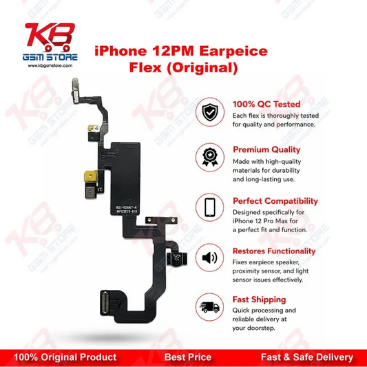 iPhone 12 Pro Max Earpiece Speaker & Proximity Sensor Flex Cable (Original Quality)