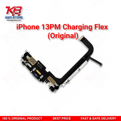 iPhone 13 Pro Max Original Charging Flex Cable – Lightning Dock Connector with Microphone & Antenna Assembly