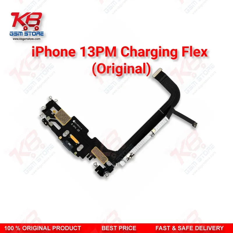 iPhone 13 Pro Max Original Charging Flex Cable – Lightning Dock Connector with Microphone & Antenna Assembly