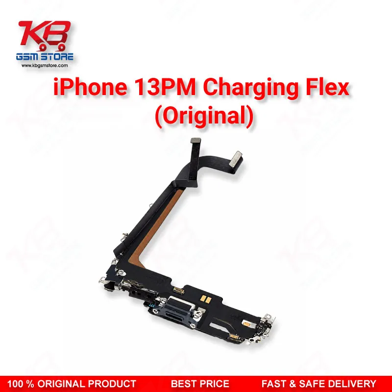 iPhone 13 Pro Max Original Charging Flex Cable – Lightning Dock Connector with Microphone & Antenna Assembly