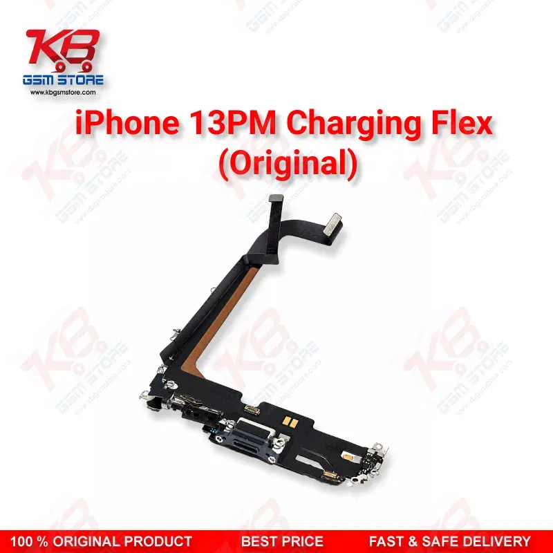 iPhone 13 Pro Max Original Charging Flex Cable – Lightning Dock Connector with Microphone & Antenna Assembly