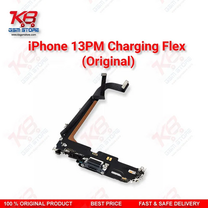 iPhone 13 Pro Max Original Charging Flex Cable – Lightning Dock Connector with Microphone & Antenna Assembly