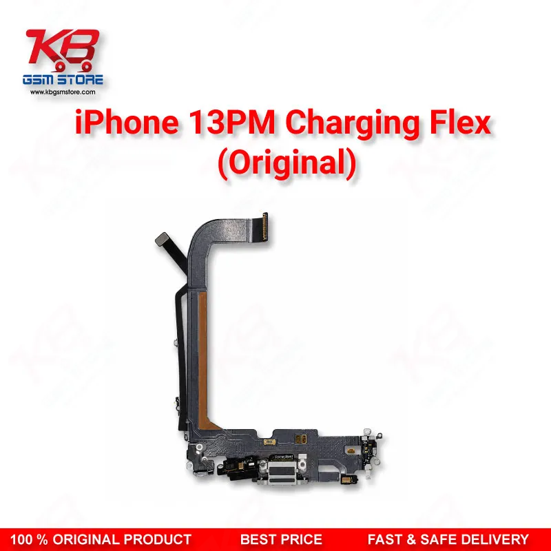 iPhone 13 Pro Max Original Charging Flex Cable – Lightning Dock Connector with Microphone & Antenna Assembly