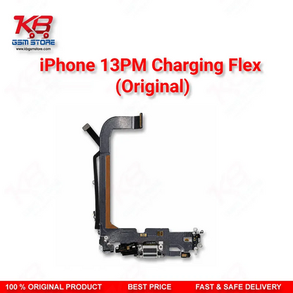 iPhone 13 Pro Max Original Charging Flex Cable – Lightning Dock Connector with Microphone & Antenna Assembly