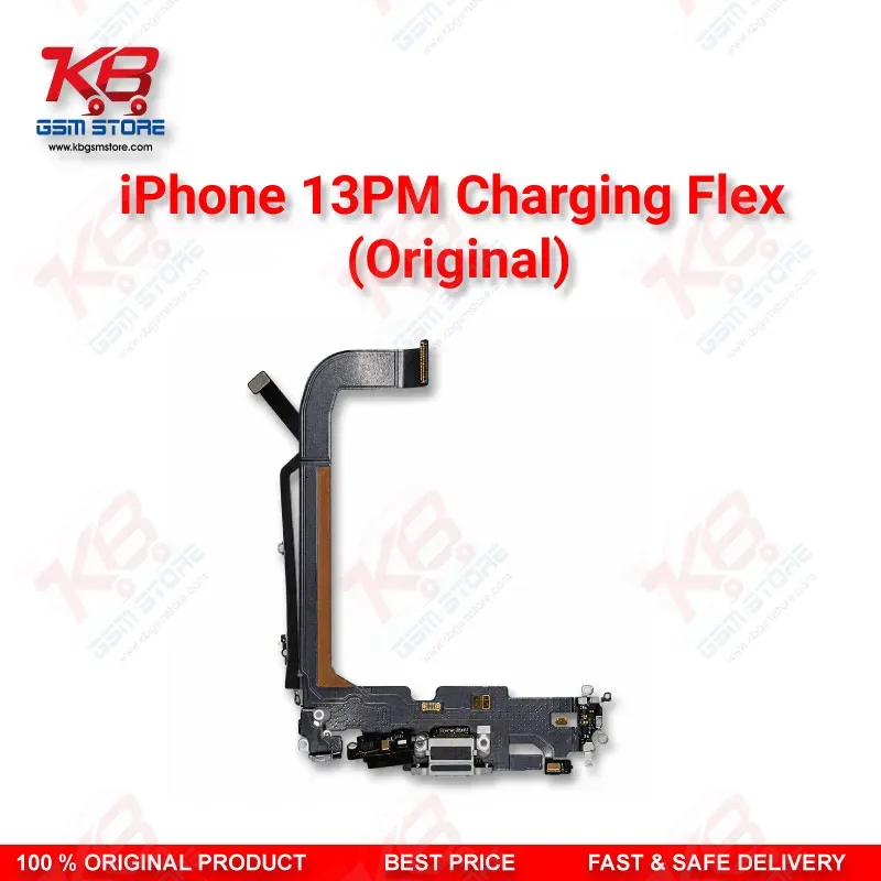 iPhone 13 Pro Max Original Charging Flex Cable – Lightning Dock Connector with Microphone & Antenna Assembly