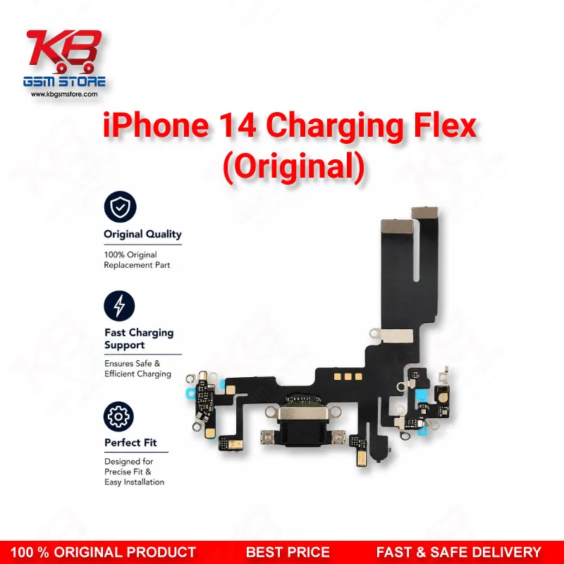 iPhone 14 Original Charging Flex Cable – Lightning Dock Connector Replacement