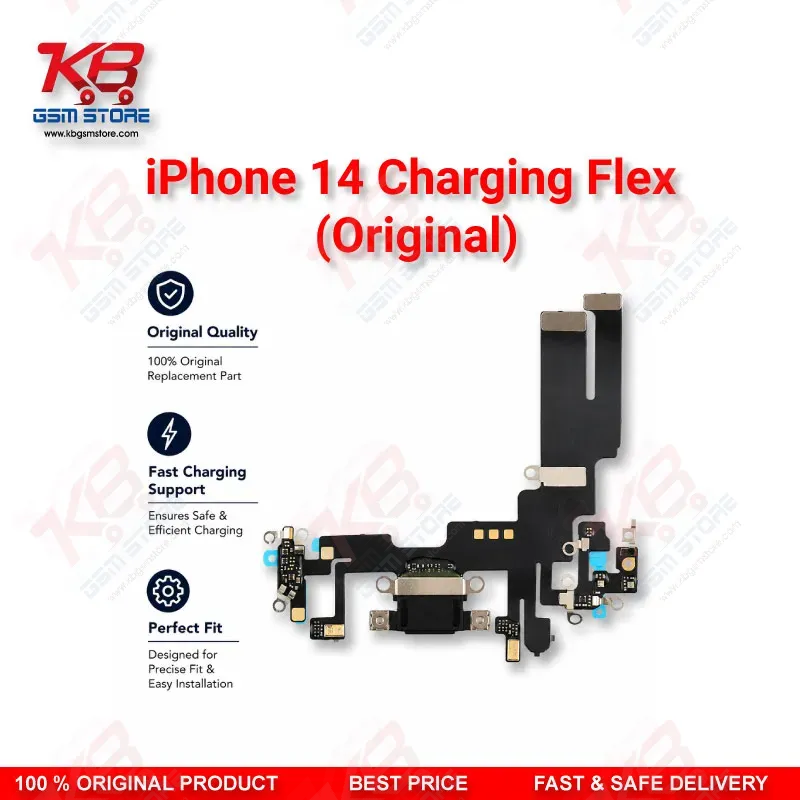 iPhone 14 Original Charging Flex Cable – Lightning Dock Connector Replacement