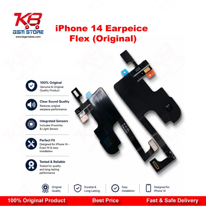 iPhone 14 Earpiece Flex Cable (Original) – Ear Speaker & Proximity Sensor Connector