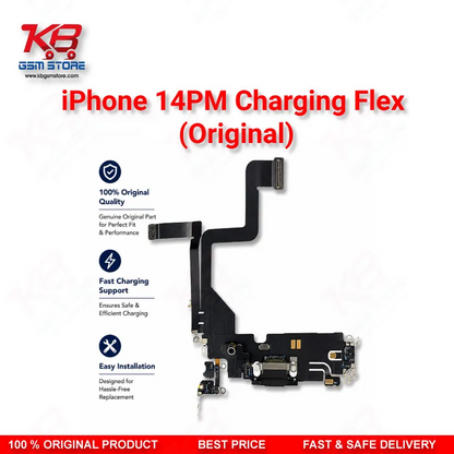 Apple iPhone 14 Pro Max Original Charging Flex Cable – Lightning Dock Connector with Microphone Assembly