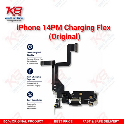 Apple iPhone 14 Pro Max Original Charging Flex Cable – Lightning Dock Connector with Microphone Assembly