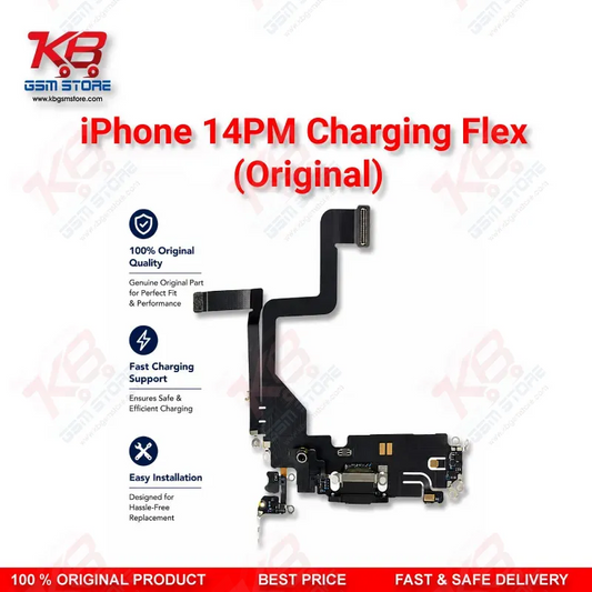 Apple iPhone 14 Pro Max Original Charging Flex Cable – Lightning Dock Connector with Microphone Assembly