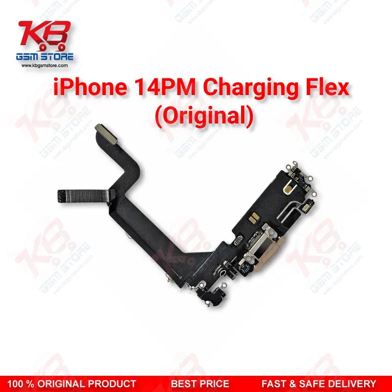 Apple iPhone 14 Pro Max Original Charging Flex Cable – Lightning Dock Connector with Microphone Assembly