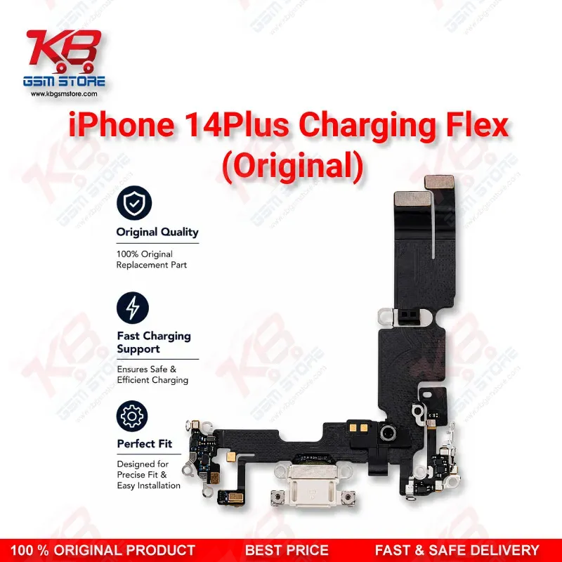iPhone 14 Plus Original Charging Flex Cable – Lightning Port Dock Connector Replacement