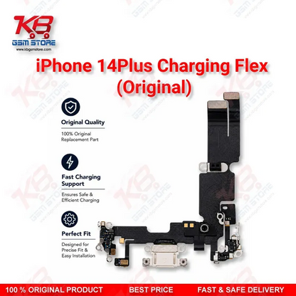 iPhone 14 Plus Original Charging Flex Cable – Lightning Port Dock Connector Replacement