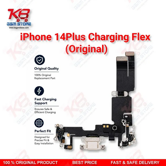 iPhone 14 Plus Original Charging Flex Cable – Lightning Port Dock Connector Replacement