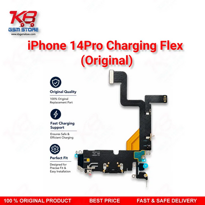 iPhone 14 Pro Original Charging Flex Cable – Lightning Dock Connector Assembly Replacement