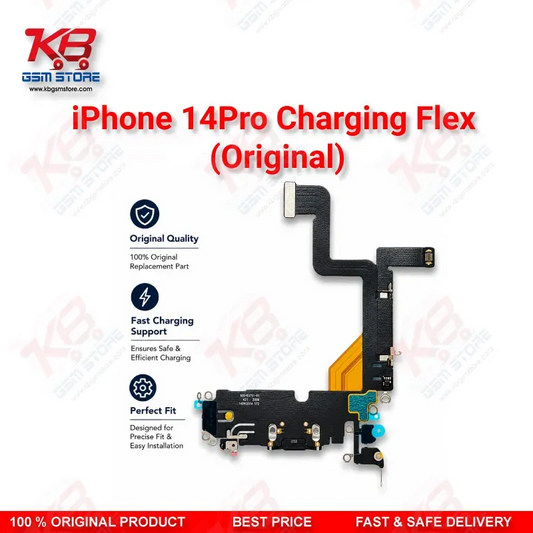 iPhone 14 Pro Original Charging Flex Cable – Lightning Dock Connector Assembly Replacement