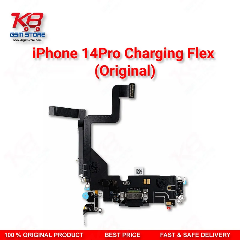 iPhone 14 Pro Original Charging Flex Cable – Lightning Dock Connector Assembly Replacement