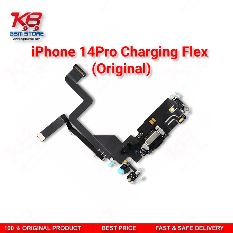 iPhone 14 Pro Original Charging Flex Cable – Lightning Dock Connector Assembly Replacement