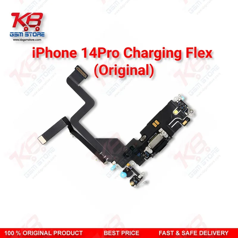 iPhone 14 Pro Original Charging Flex Cable – Lightning Dock Connector Assembly Replacement