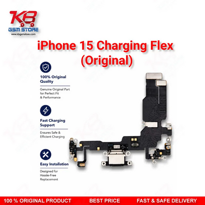 Apple iPhone 15 Original Charging Port Flex Cable – USB-C Dock Connector Replacement