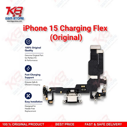 Apple iPhone 15 Original Charging Port Flex Cable – USB-C Dock Connector Replacement