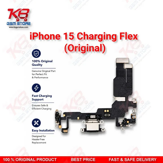 Apple iPhone 15 Original Charging Port Flex Cable – USB-C Dock Connector Replacement