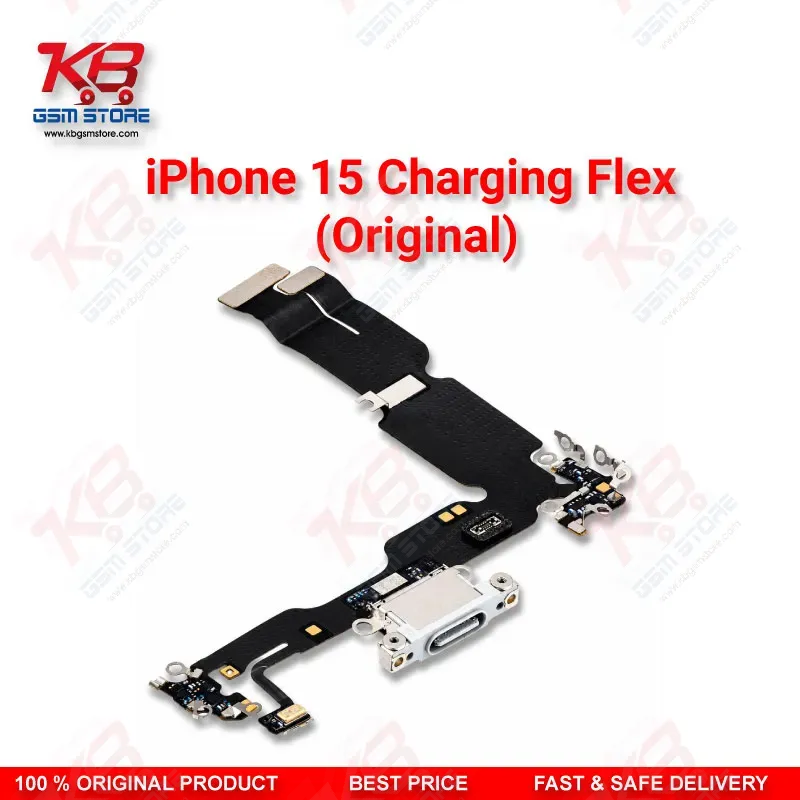 Apple iPhone 15 Original Charging Port Flex Cable – USB-C Dock Connector Replacement