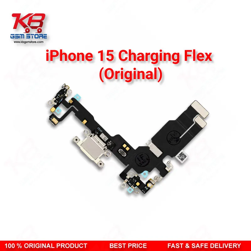 Apple iPhone 15 Original Charging Port Flex Cable – USB-C Dock Connector Replacement