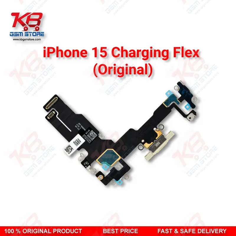 Apple iPhone 15 Original Charging Port Flex Cable – USB-C Dock Connector Replacement