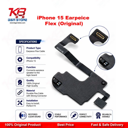 iPhone 15 Earpiece Flex Cable (Original) – Speaker & Proximity Sensor Replacement