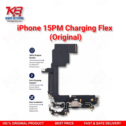 iPhone 15 Pro Max USB-C Charging Port Flex Cable Replacement – Original Quality Dock Connector Assembly